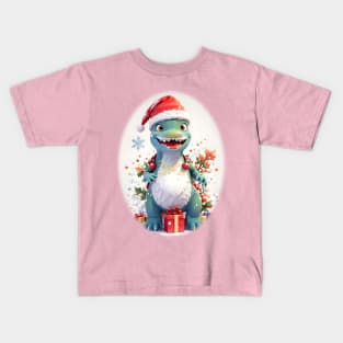 Dinosaur Christmas Kids T-Shirt